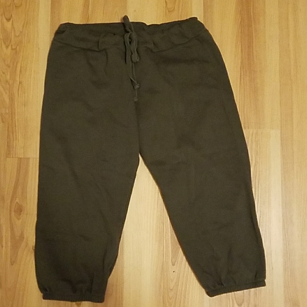 Fabletics green cropped sweat pants